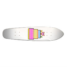 Bolo cor-de-rosa da coruja do polkadot skate