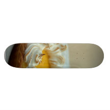 Bolo da galdéria do Meringue do limão Skates Personalizados