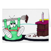 bolo de aniversário cartão