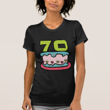 Bolo de aniversário das pessoas de 70 anos camiseta