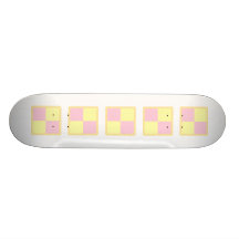 Bolo de Battenburg. Rosa e amarelo Skates Personalizados