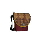Bolsa mensageiro zero de Brown   Argyle do monogra