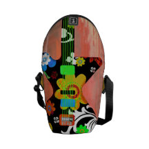 "Bolsa mensageiro zero do rickshaw da guitarra flo