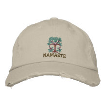 Boné bordado Namaste da ioga
