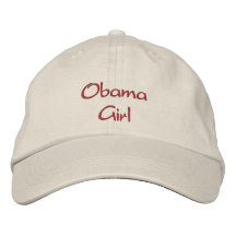 Boné/chapéu bordados menina de Obama