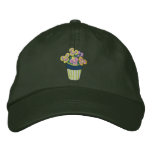 Boné da arte: Pansies amarelos em um pote chapéus bordados