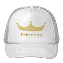 Boné da princesa de coroa