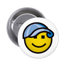 Boné de beisebol Smilie - azul Boton