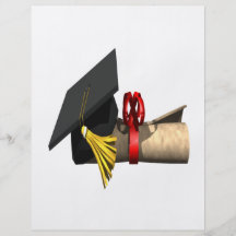 Boné de formatura e diploma panfletos personalizado