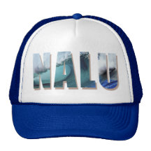 Boné do camionista de "Nalu" com o impressão havai