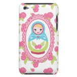 Boneca bonito e rosas do assentamento do russo de  capa iPod Case-Mate