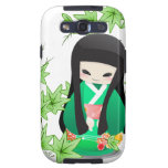 Boneca japonesa da gueixa - série verde capa galaxy SIII