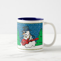 Boneco de neve de Rockin Caneca