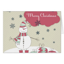Boneco de neve do Natal Cartao