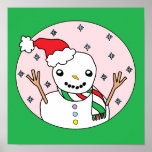 Boneco de neve feliz posteres