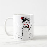 boneco de neve funky com caneca dos vidros