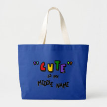 "Bonito" é meu nome do meio--Multi-Cor com sombras Bolsa De Lona