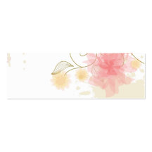 Bookmarker delicado das flores cartão de visita