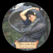 Bookplate de J.W. Waterhouse Pre-Raphaelite do "Bo adesivos