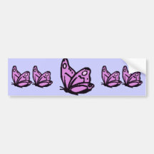 Borboleta cor-de-rosa e roxa adesivos