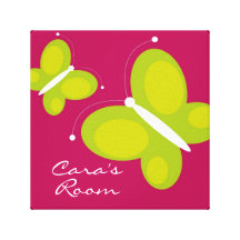 Borboleta personalizada [limão+roxo] impressão em canvas