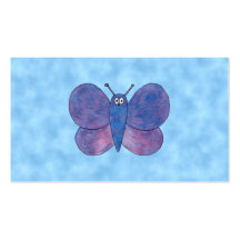 Borboleta roxa cartão de visita