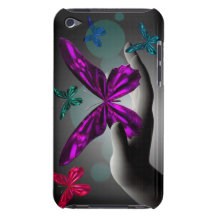 Borboletas místicos de néon capas iPod Case-Mate