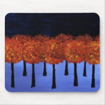Borda da floresta alaranjada mousepad