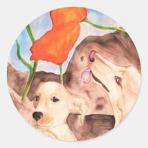 Bordador `` Dogs - ton ao vivo e em directo into t Adesivos