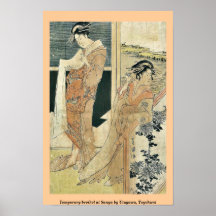 Bordel provisório em Sanya por Utagawa, Toyokuni Pôsteres
