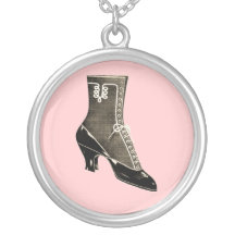 Bota preta do vintage colares personalizados