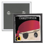 Botão amigável do menino do pirata pins
