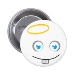 Botão angélico do sorriso da expressão broches