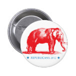 Botão azul branco vermelho do republicano 2012 do  boton
