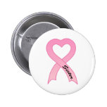 Botão cor-de-rosa da fita da irmã botons