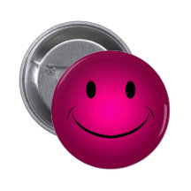 Botão cor-de-rosa do smiley face botons