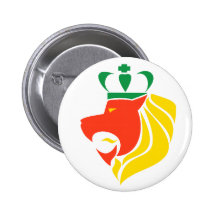Botão coroado reggae do leão de Rasta Pins