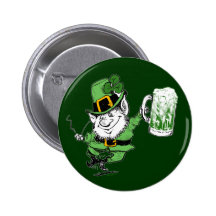 Botão da cerveja de w do Leprechaun Boton