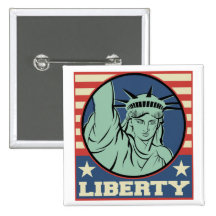 Botão da estátua da liberdade pins