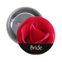 Botão da noiva da rosa vermelha broches