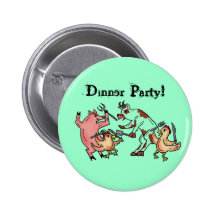 Botão do animal de partido do comensal pins