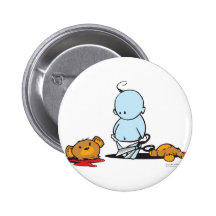 Botão do bebê azul pins