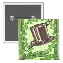 Botão do dia de St Patrick do irlandês do vintage Pins
