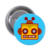 Botão do divertimento do robô da abelha pins
