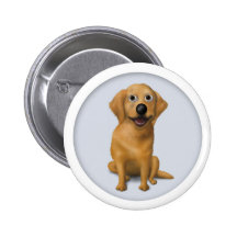 Botão do golden retriever pins