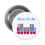 Botão do Pin das mamães do chá de fraldas do trem  Botons