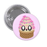 BOTÃO DO PIN DO CONE DO SORVETE TUTTI FRUTTI DE KA BOTON