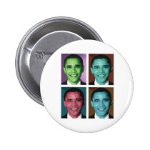 Botão do tecnicolor de Obama broches