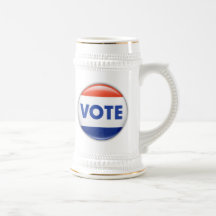 Botão do voto canecas