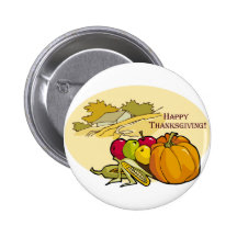 Botão feliz da acção de graças pins